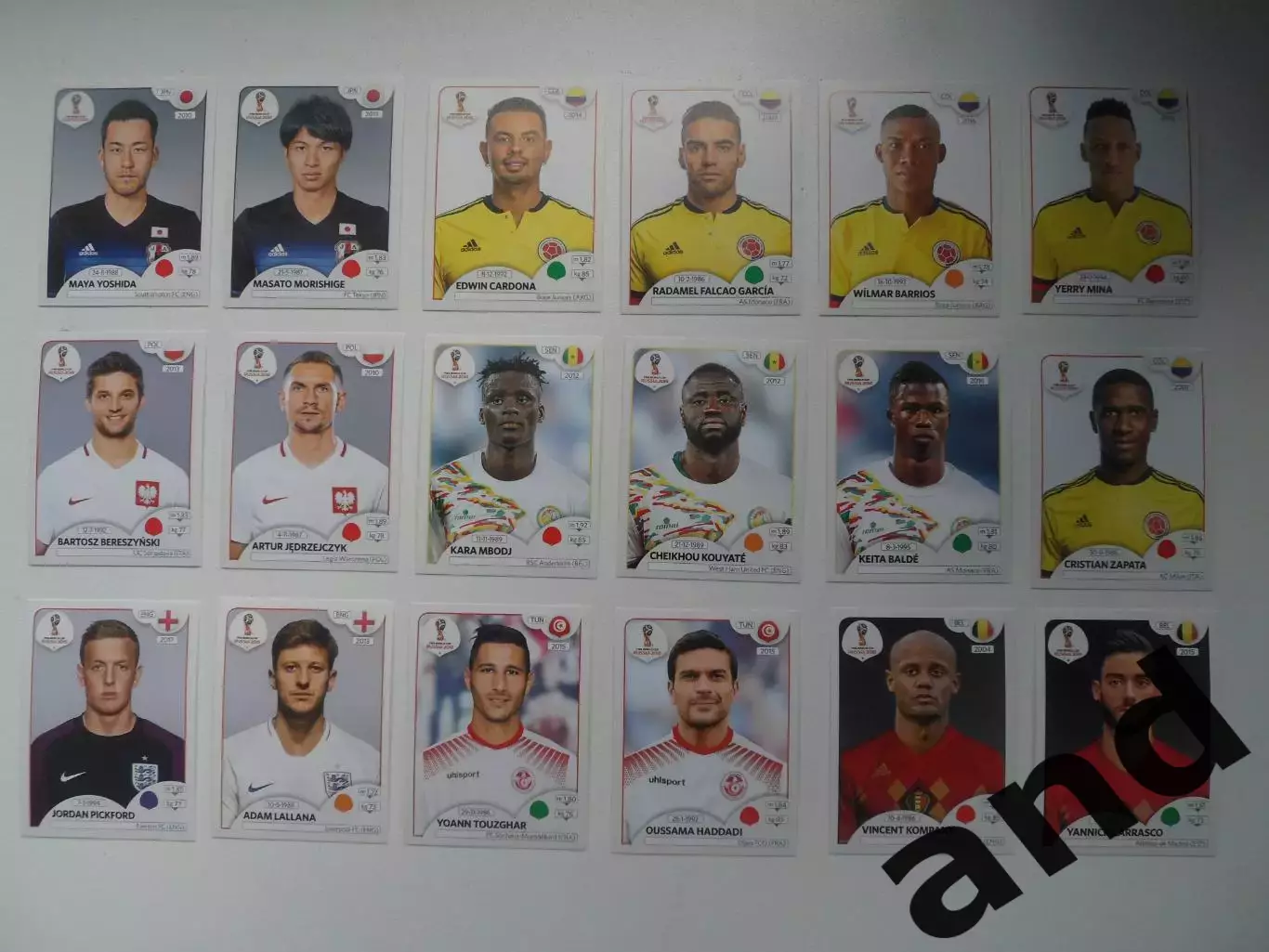 набор 18 наклеек панини panini чемпионат мира 2018