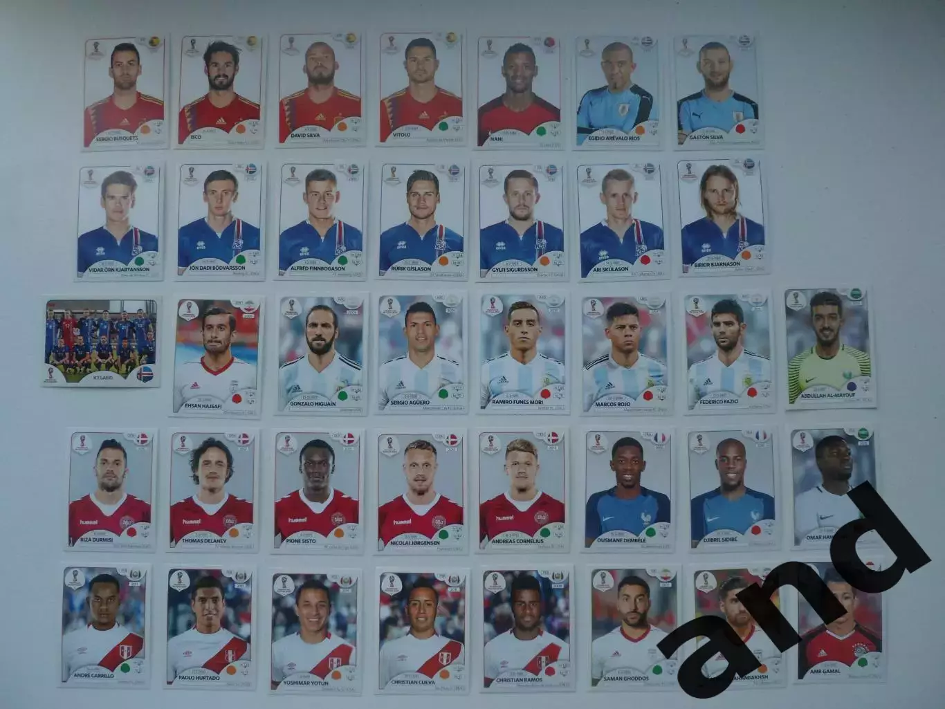 набор 38 наклеек панини panini чемпионат мира 2018