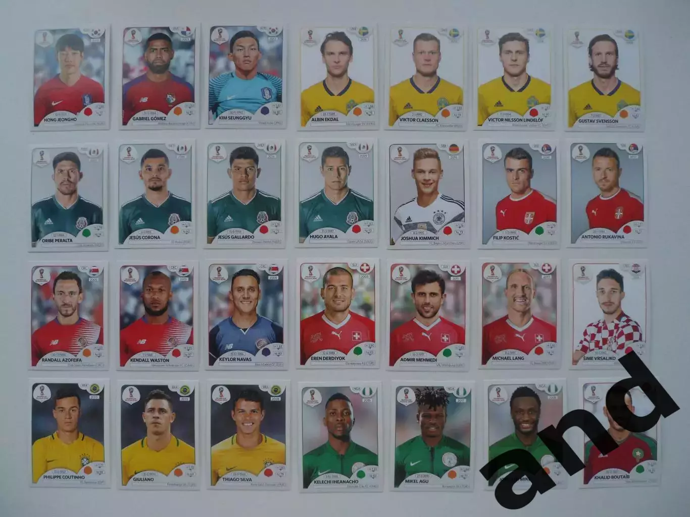 набор 28 наклеек панини panini чемпионат мира 2018