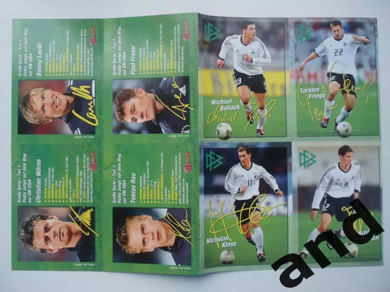 набор 8 карточек игроков