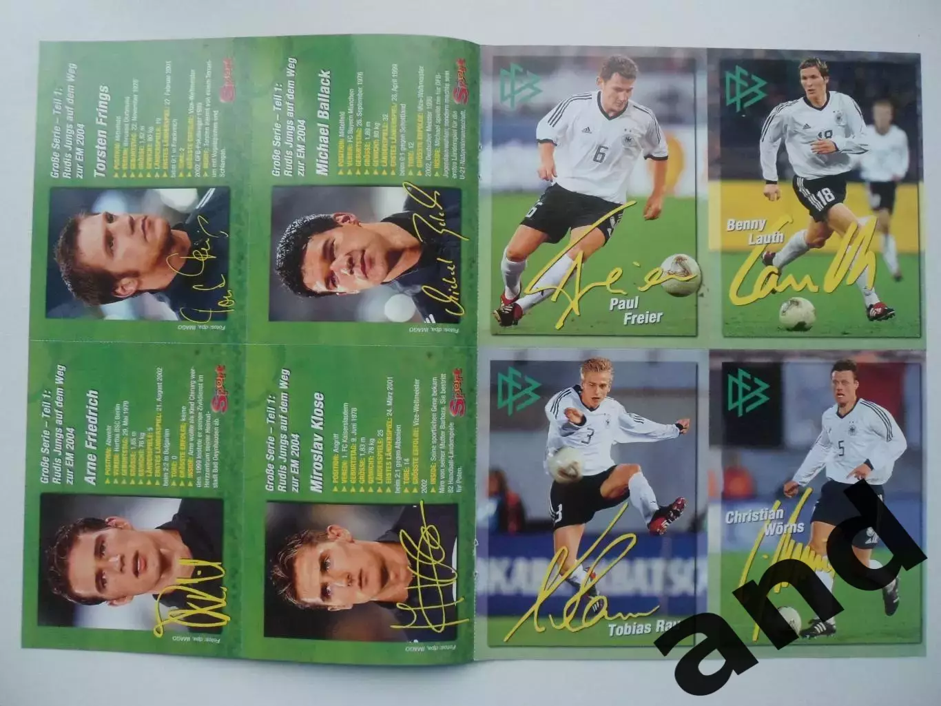 набор 8 карточек игроков 1