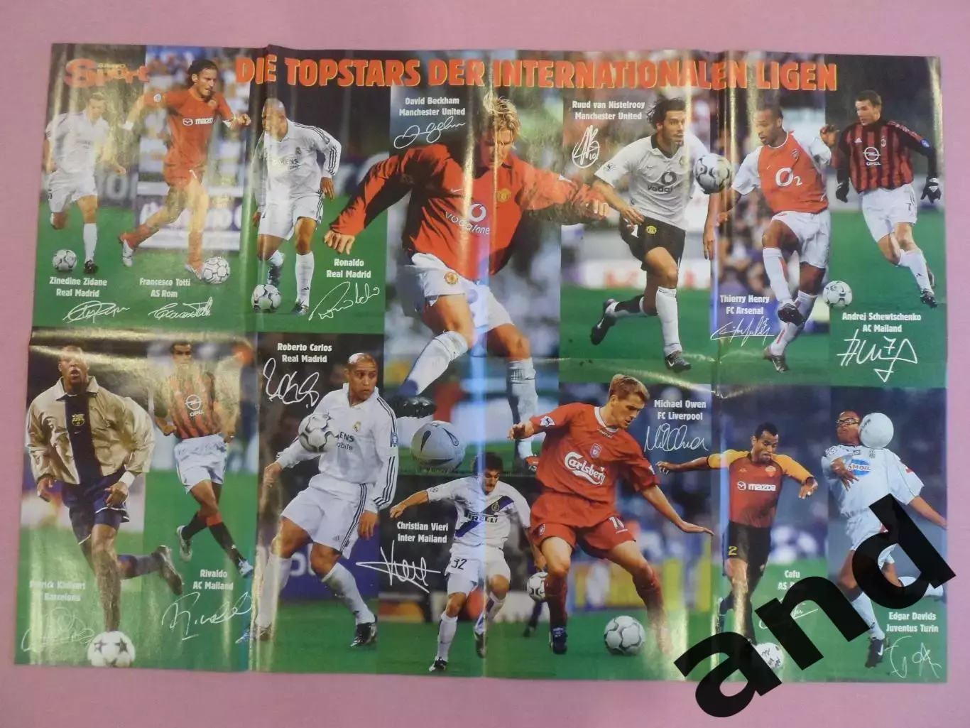 большой постер / плакат звёзды футбола