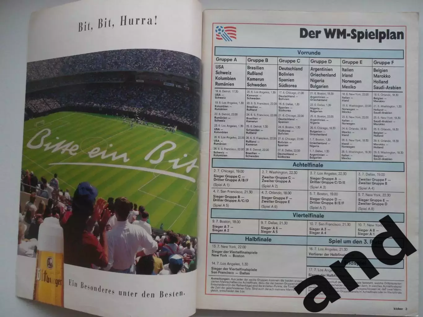 Kicker (спецвыпуск) - чемпионат мира 1994 (постеры всех команд) 5