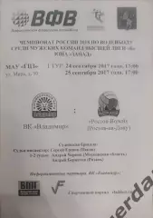 25 ВК Владимир Ростов волей 2017