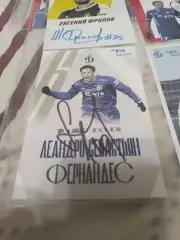 Леандро Фернандес . Динамо Москва.автограф