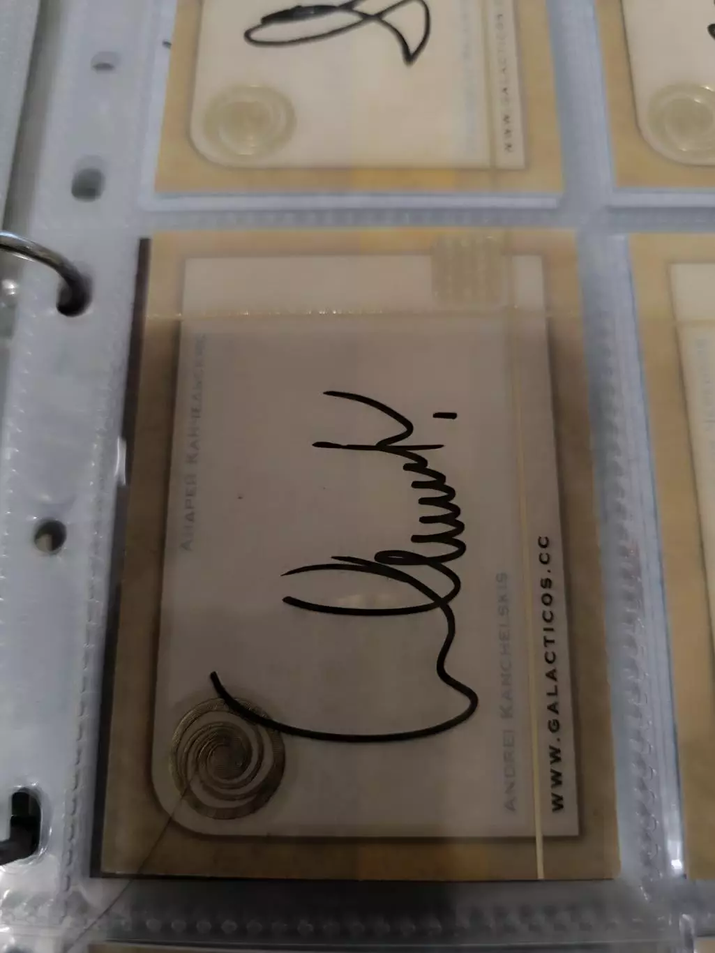 Андрей Канчельскис Манчестер Юнайтед АнглияРоссия карта с автографом