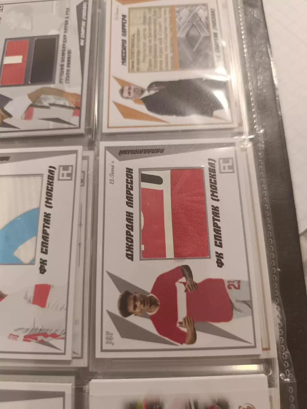 джордан Ларссон. спартак Москва карта с куском джерси вид 4