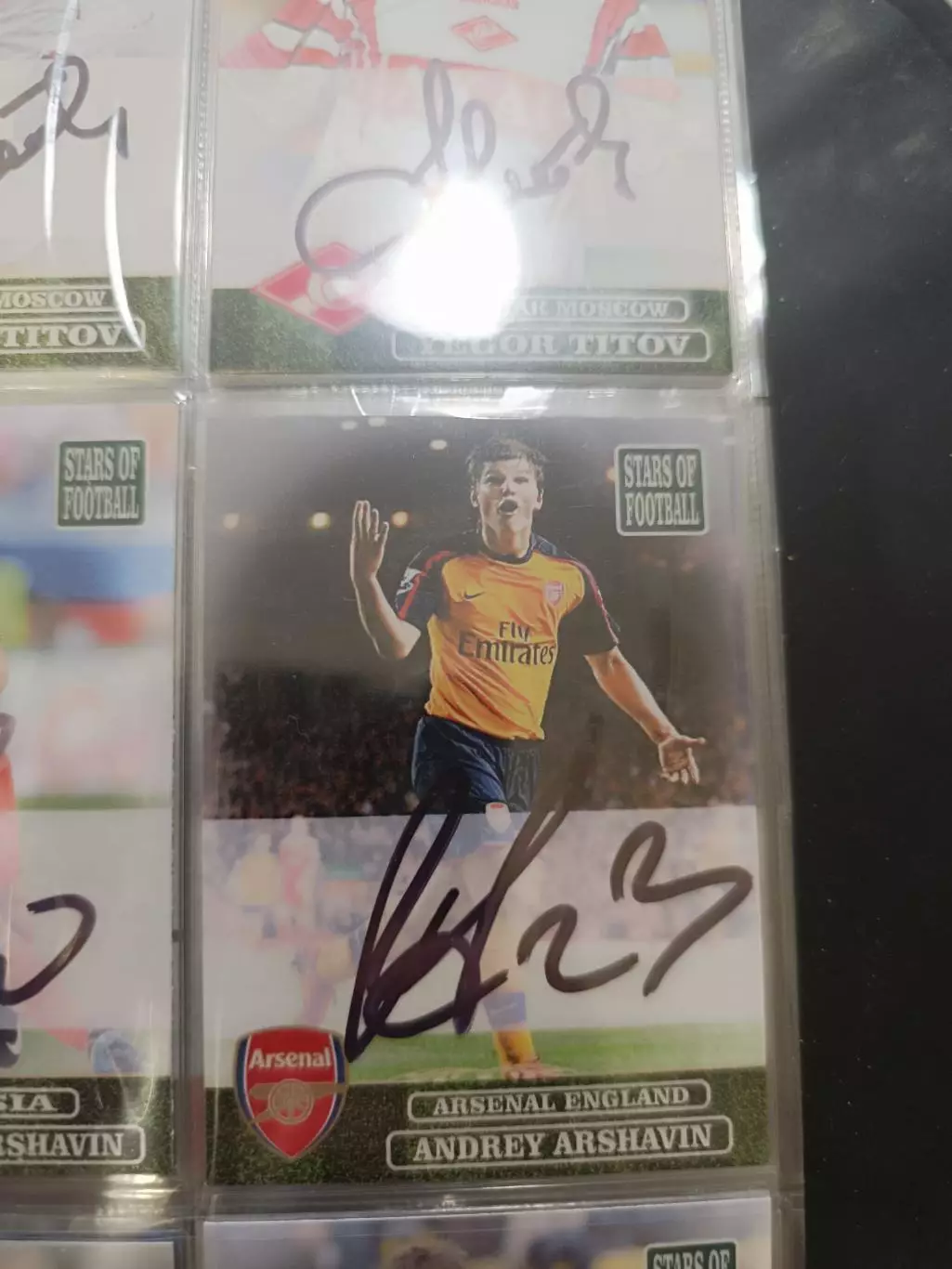 Андрей Аршавин Россия зенит. Санкт Петербург арсенал Карта. с автографом вид 4