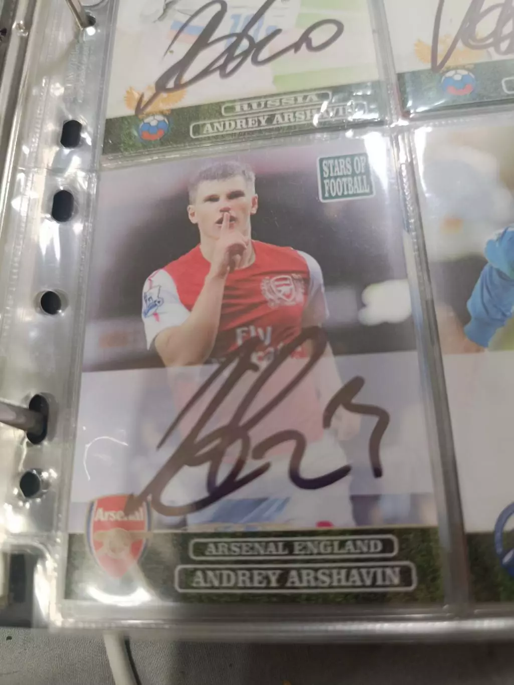 Андрей Аршавин Россия зенит. Санкт Петербург арсенал Карта. с автографом вид 5