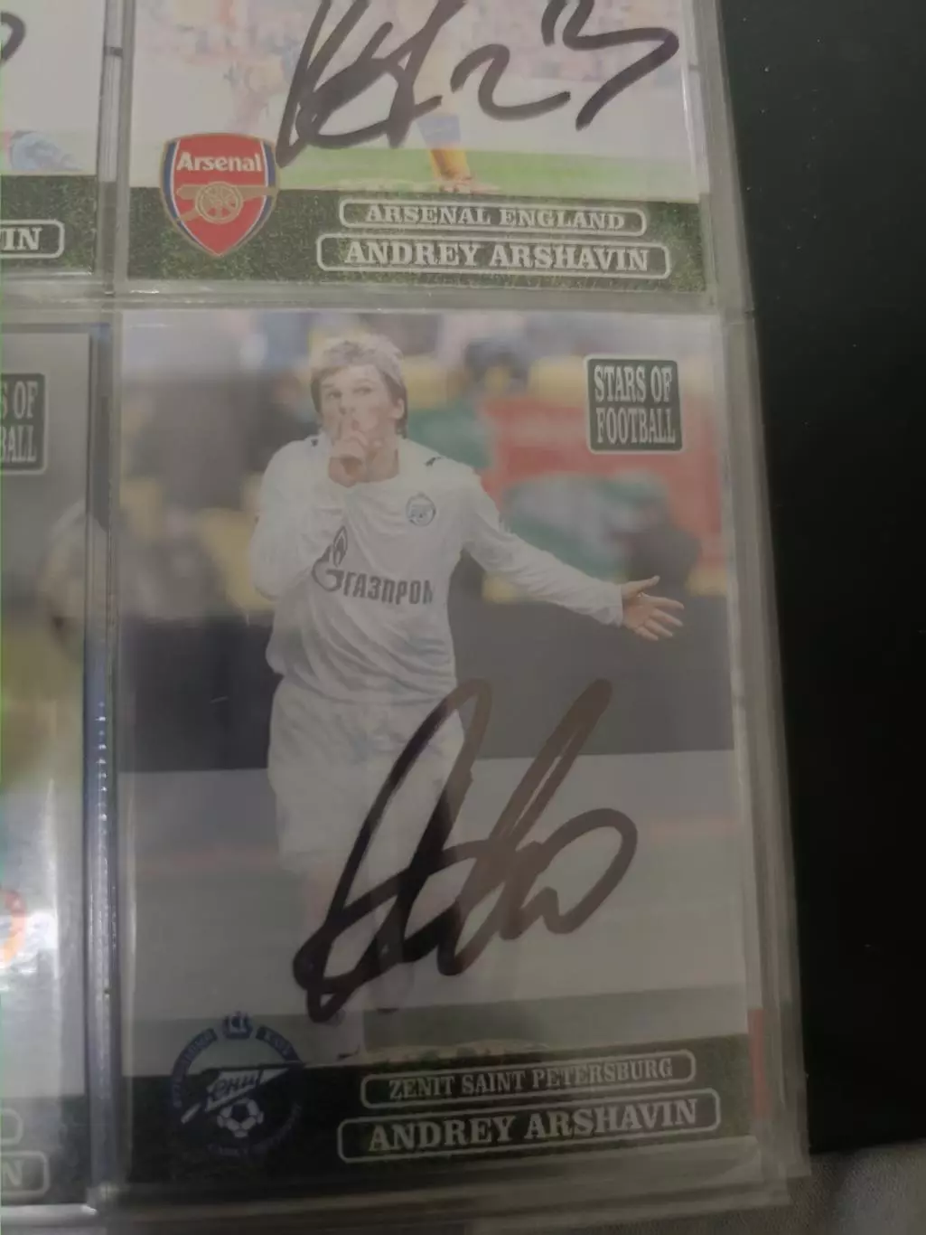 Андрей Аршавин Россия зенит. Санкт Петербург арсенал Карта. с автографом вид 7