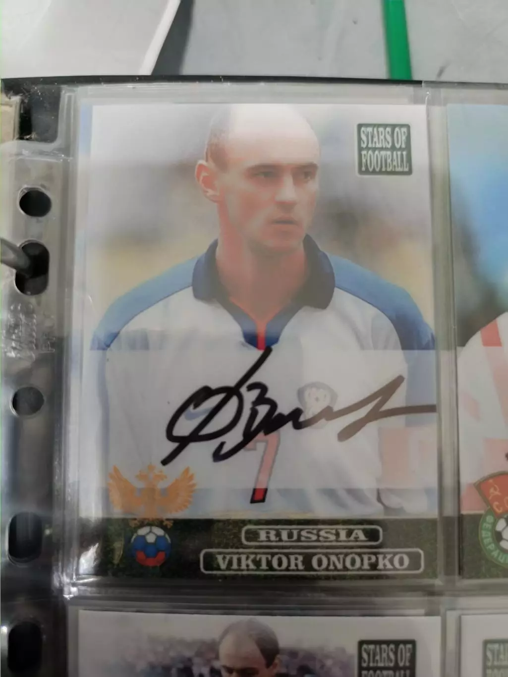 Виктор Онопко Россия Спартак ЦСКА МоскваКарта. с автографом