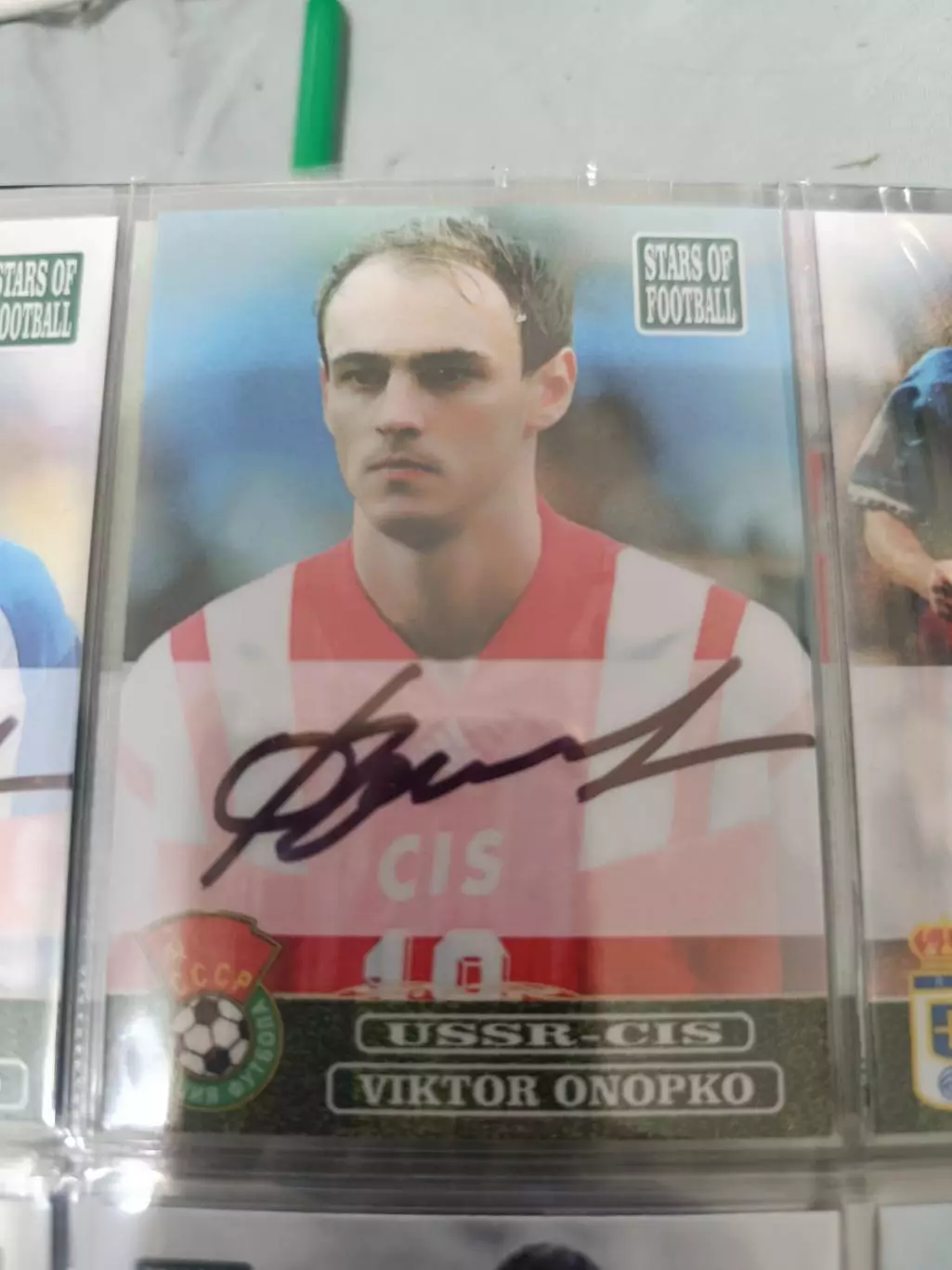 Виктор Онопко Россия Спартак ЦСКА Москва. Карта. с автографом вид 2