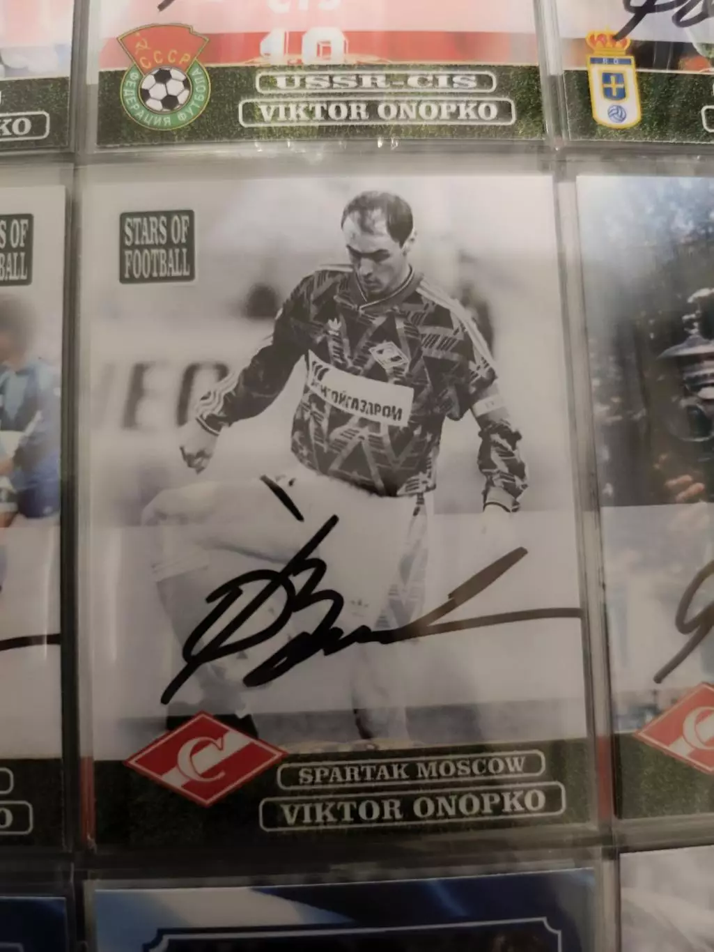 Виктор Онопко Россия Спартак ЦСКА Москва. Карта. с автографом вид 5