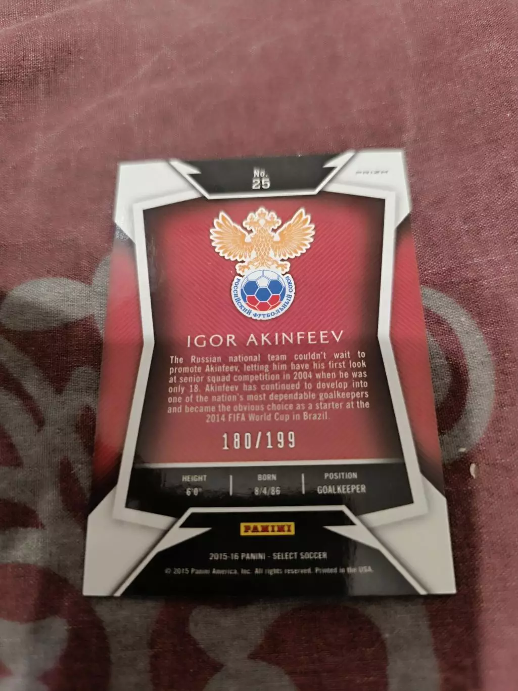 Игорь Акинфеев Россия /199 1
