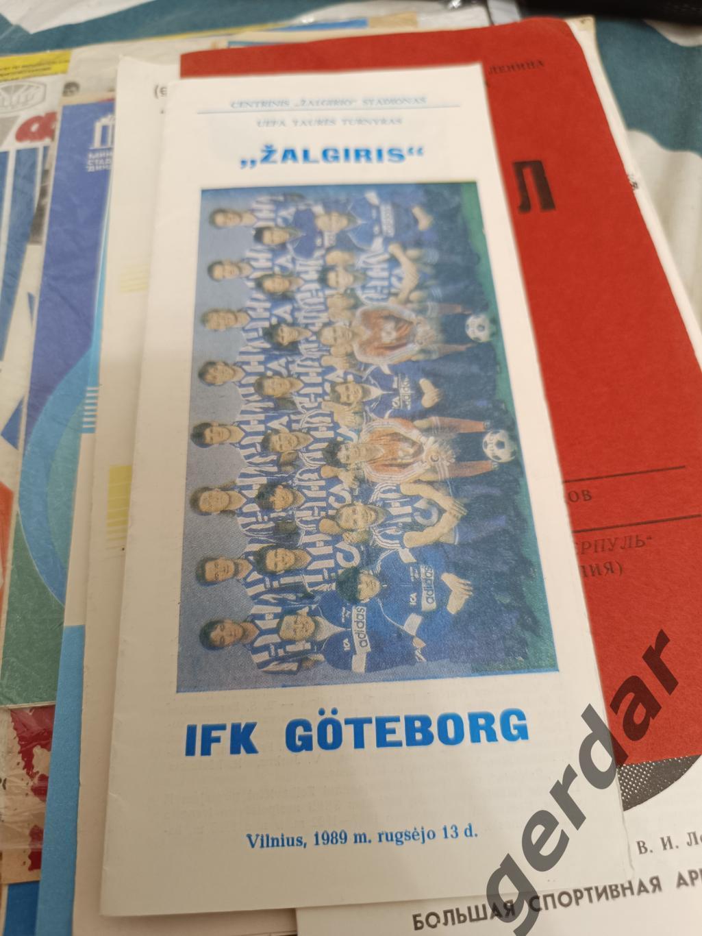 63 Жальгирис Вильнюс Гётеборг Швеция 1989 уефа