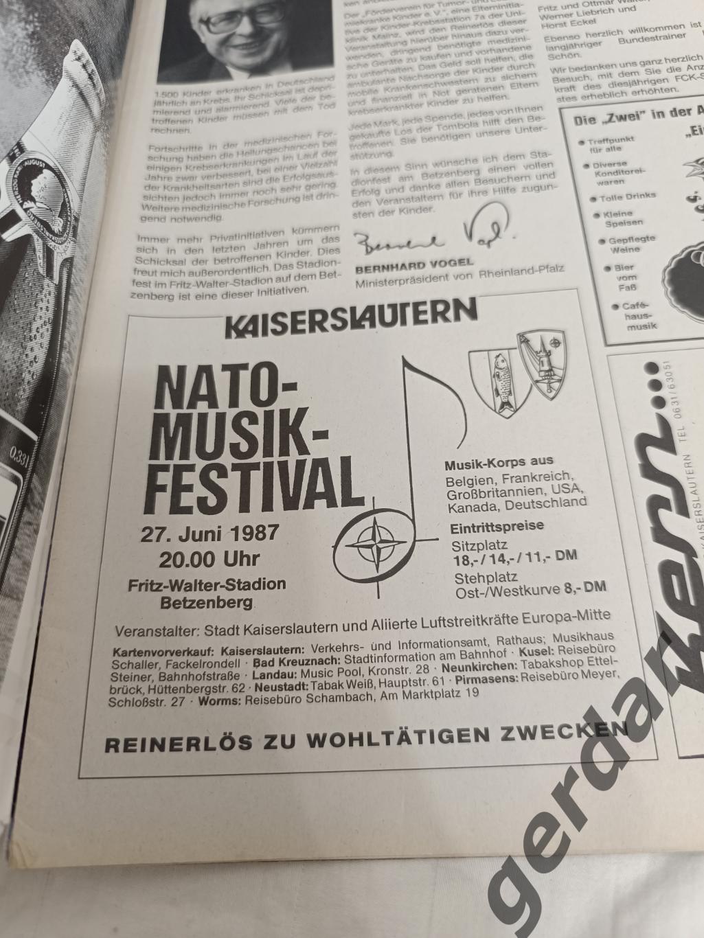 64 Кайзерслаутерн германия 1987 журнал 1