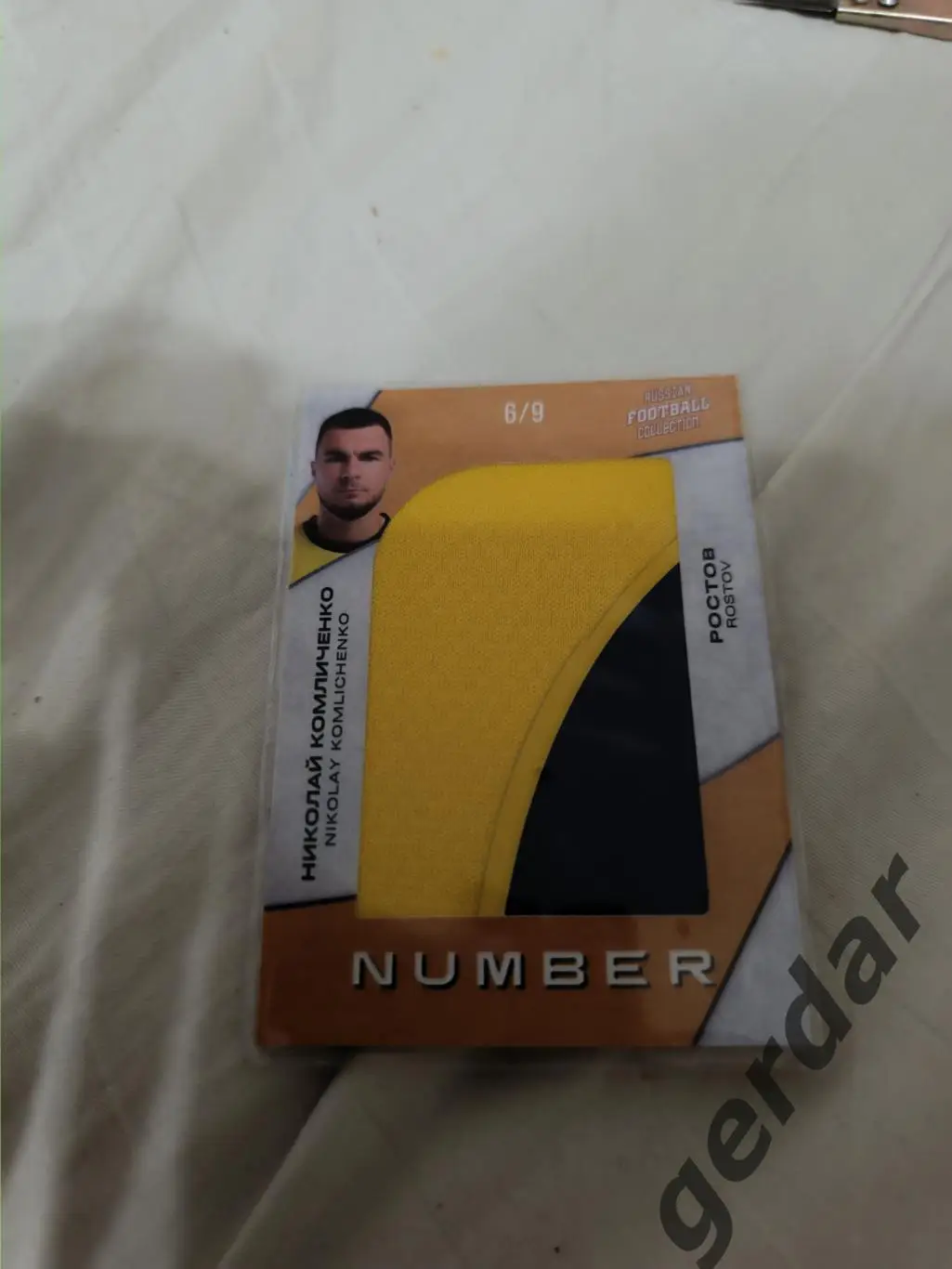 Николай комличенко ростов. Карта с куском игровой джерси