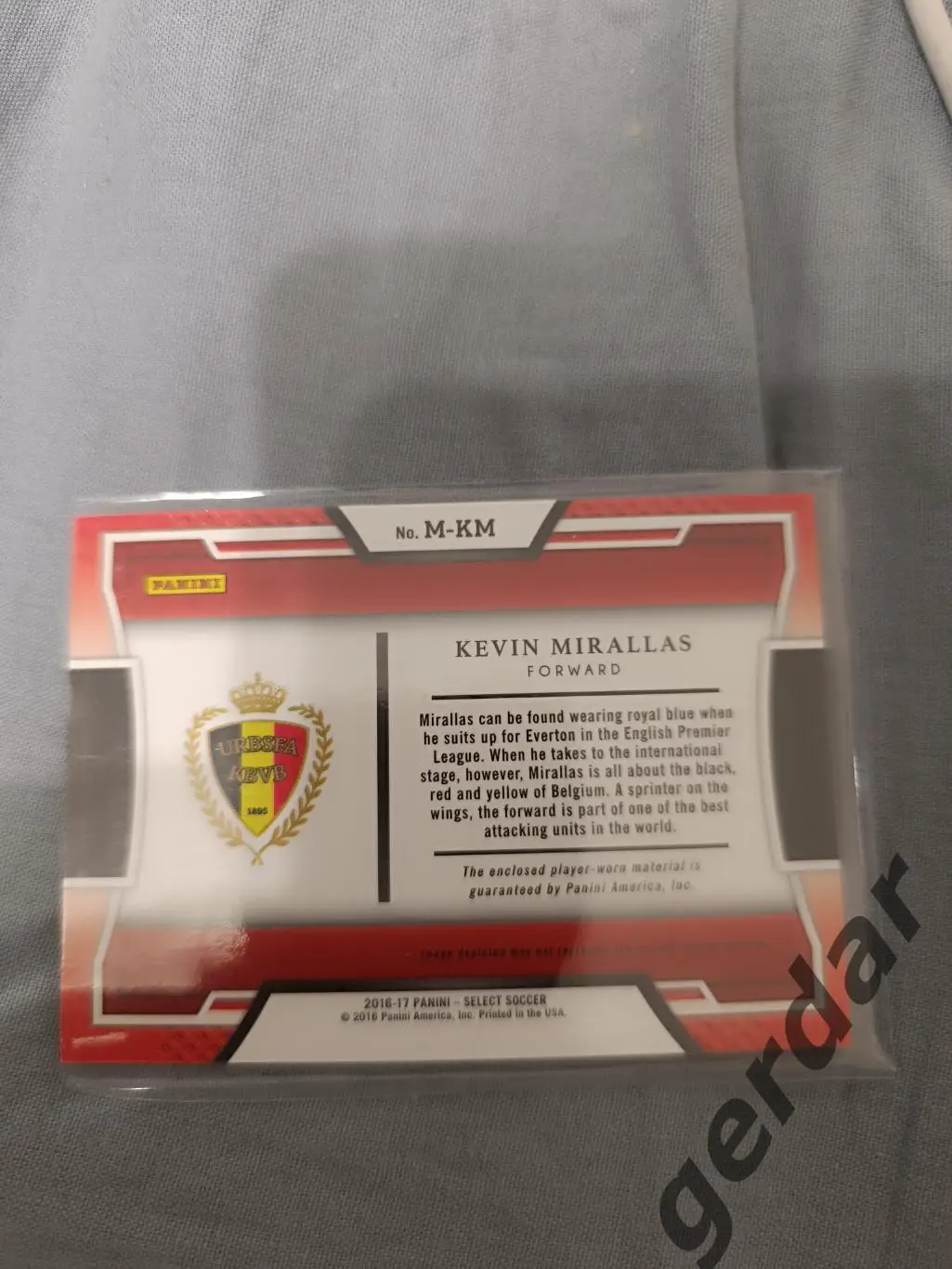 Кевин миралла. Бельгия джерси карта 1