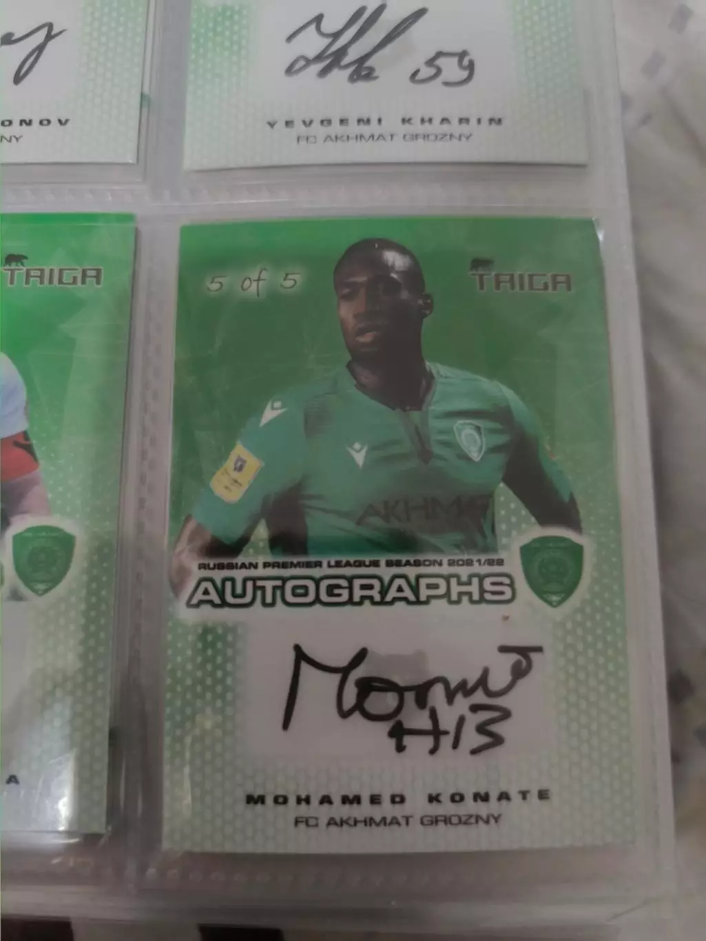 Мохамед конате . Ахмат грозный .карта с оригинальным автографом