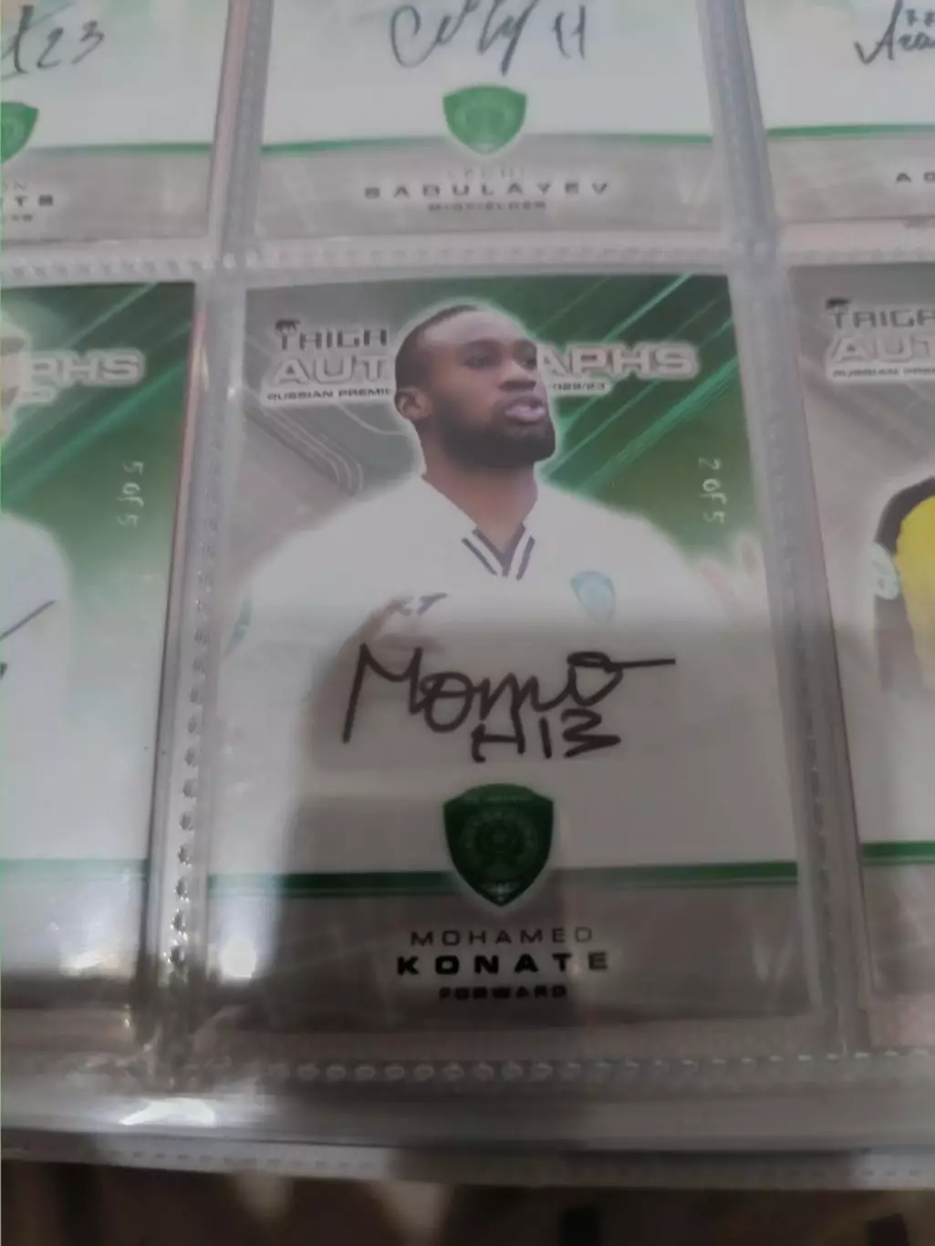 Мохамед конате . Ахмат грозный .карта с оригинальным автографом