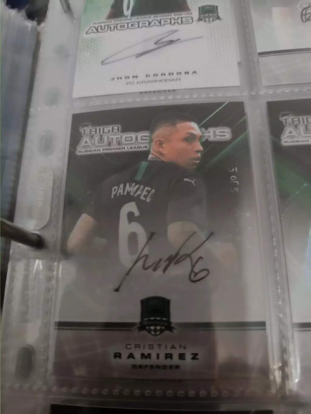 Кристиан Рамирес. краснодар . автограф вид 2