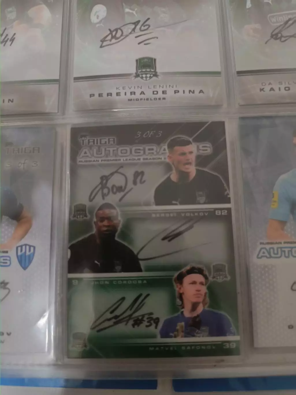 Сергей волков Джон Кордоба Матвей Сафонов .краснодар . автограф вид 2