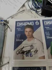Антон Терехов .Динамо Москва..автограф