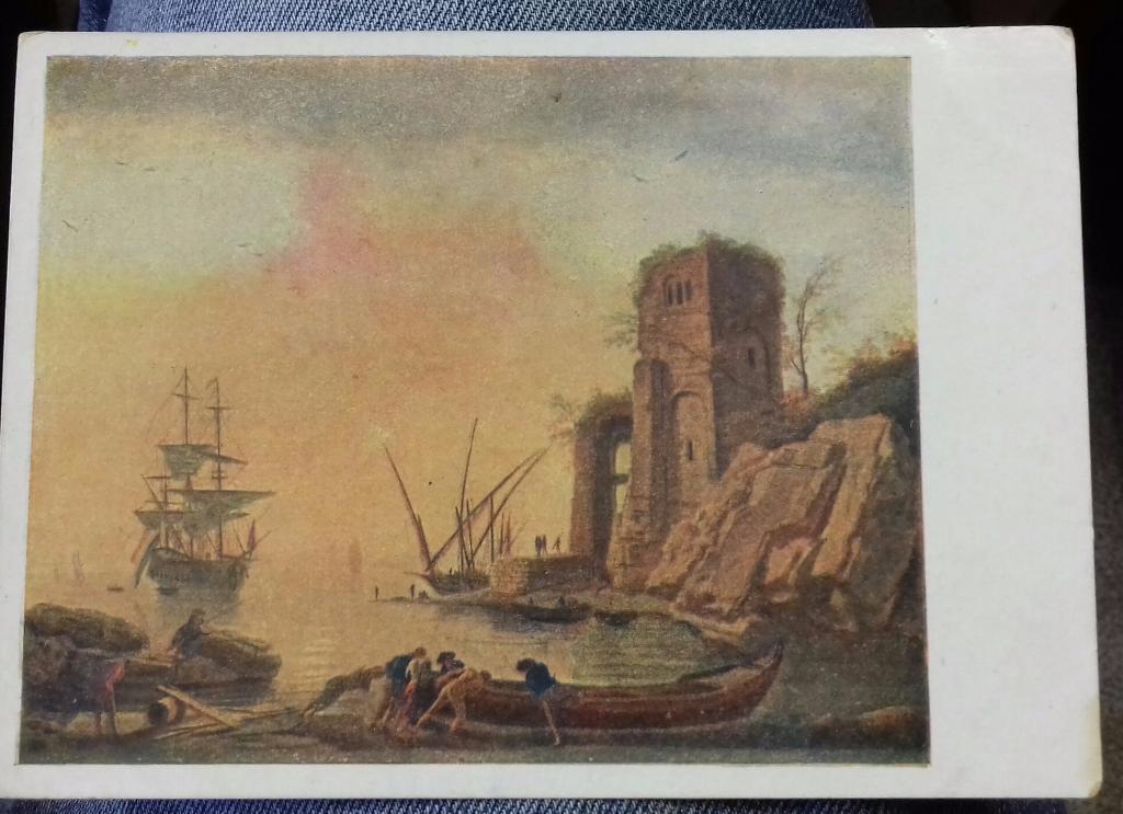 Почтовая карточкаВерне, Жосеф (1714-1789). Закат солнца. 1933 г.в.