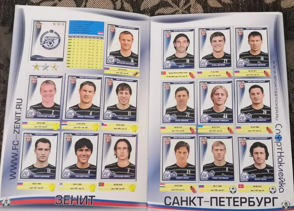 Полный альбом РПЛ 2009 (Зенит,ЦСКА,Спартак,Динамо,Р убин, Локомотив) 1