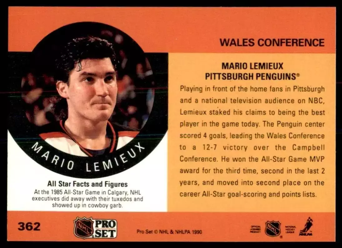 1990-91 Pro Set #362 Mario Lemieux AS 1