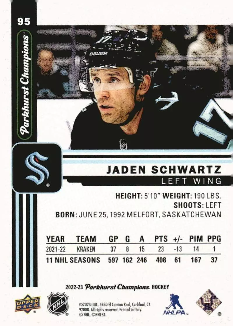 2022-23 Parkhurst Champions #95 Jaden Schwartz 1