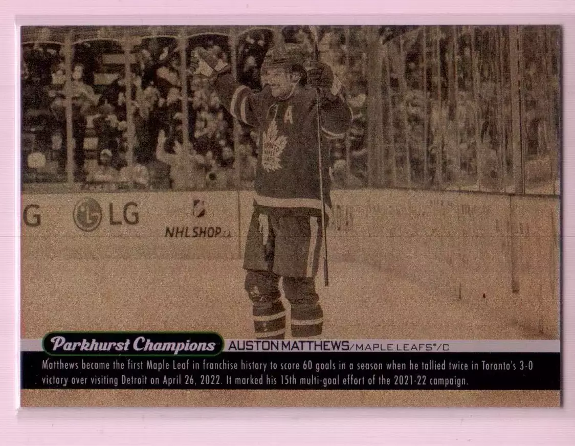 2022-23 Parkhurst Champions Wire Images #WI31 Auston Matthews