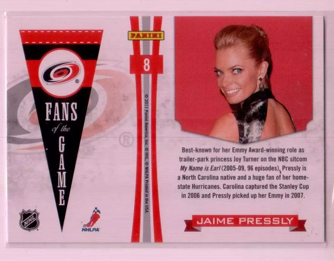 2011-12 Pinnacle Fans of the Game #8 Jaime Pressly 1