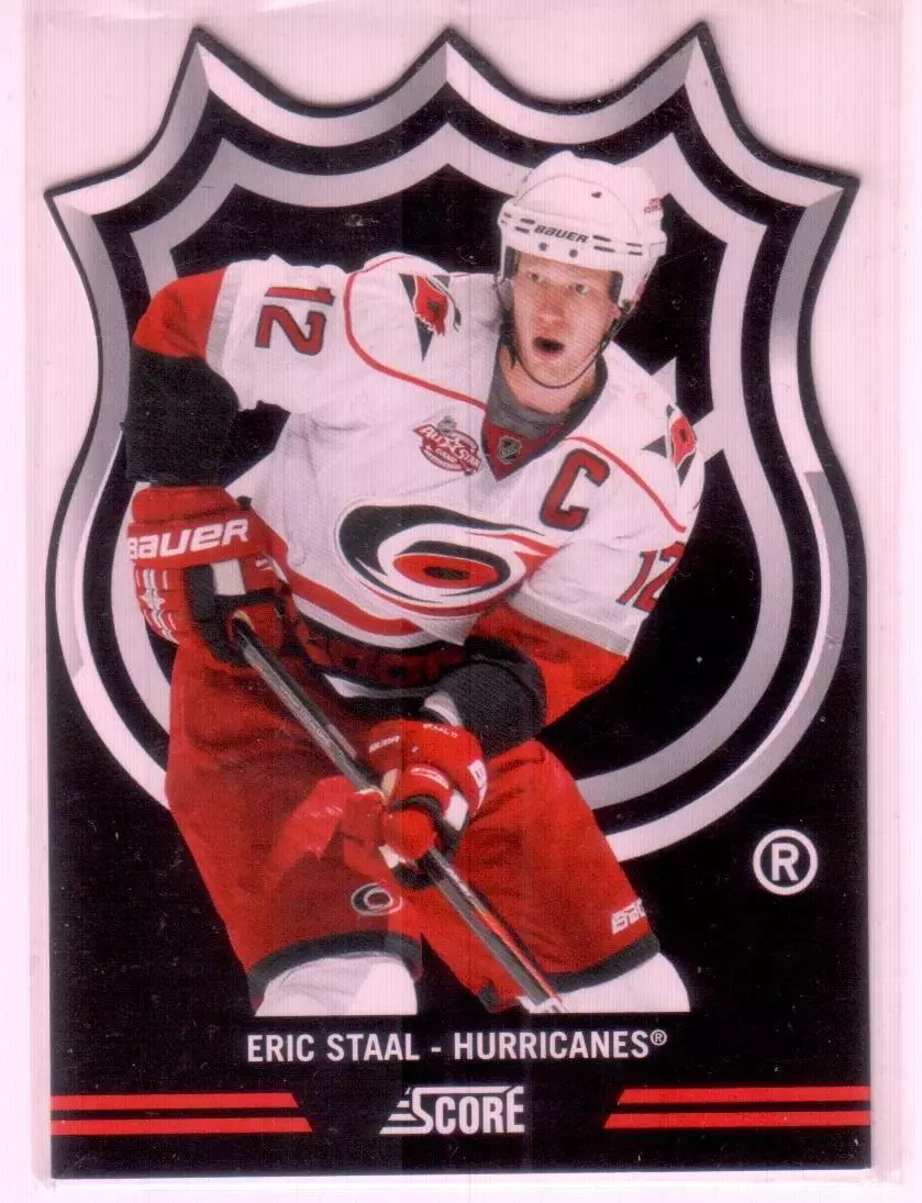 2011-12 Score NHL Shield Die Cuts #10 Eric Staal