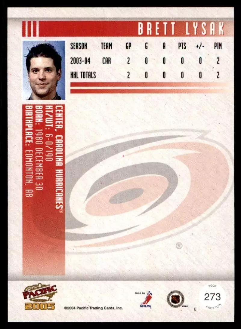 2004-05 Pacific #273 Brett Lysak 1