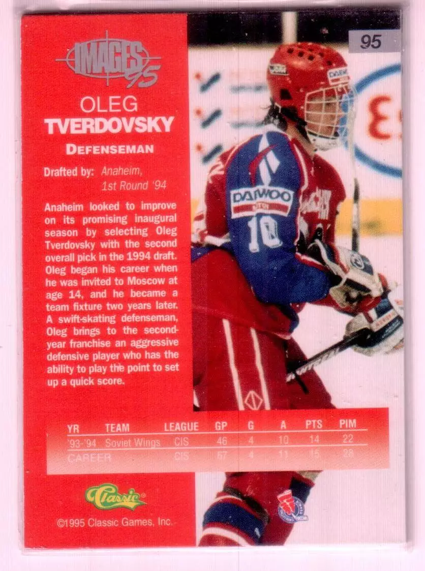 1995 Images Four Sport #95 Oleg Tverdovsky 1