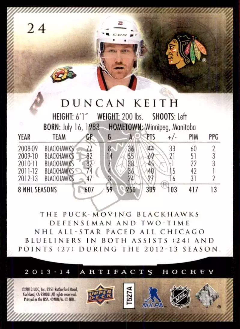 2013-14 Artifacts #24 Duncan Keith 1