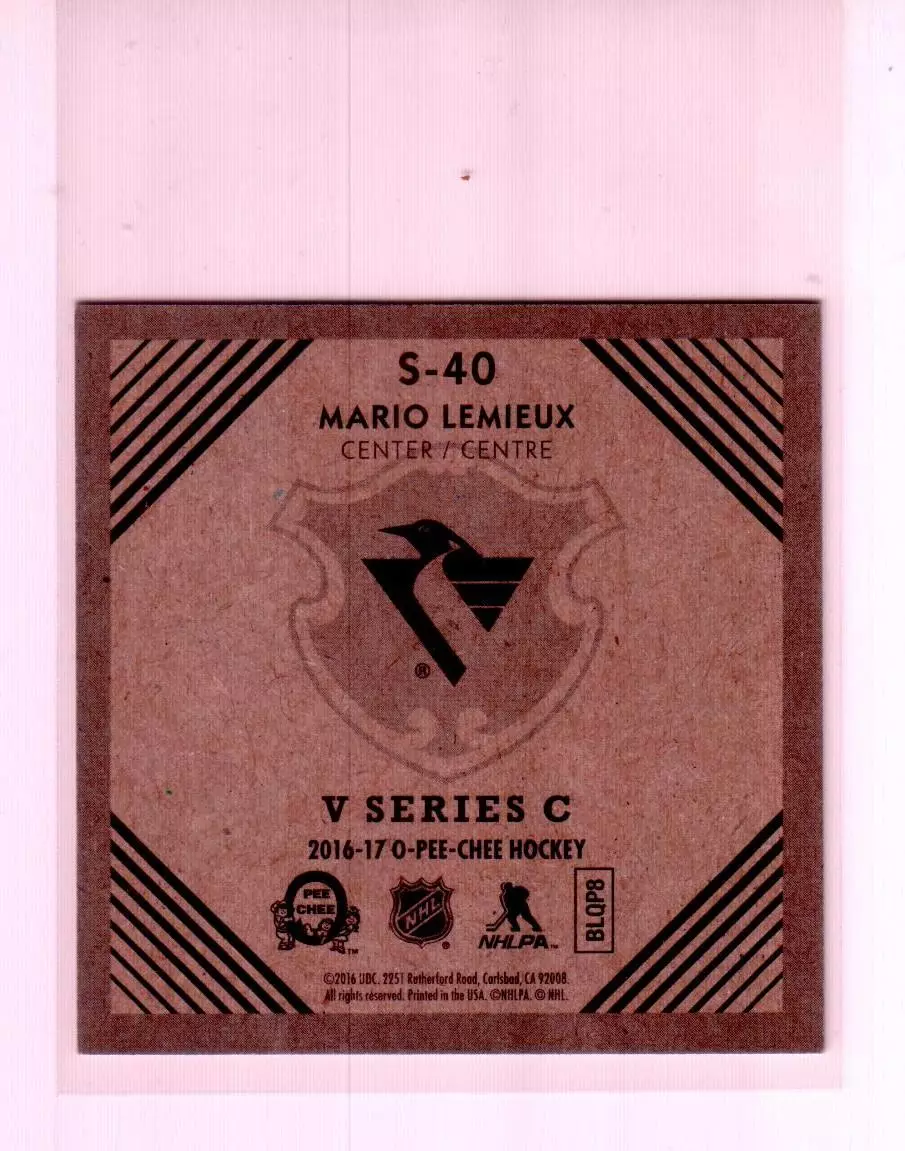 2016-17 O-Pee-Chee V Series C #S40 Mario Lemieux 1