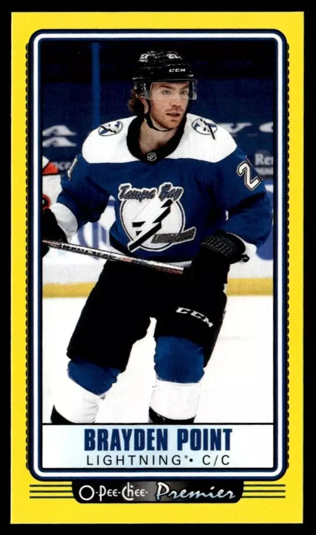 2021-22 O-Pee-Chee OPC Premier Tallboys Yellow #P17 Brayden Point
