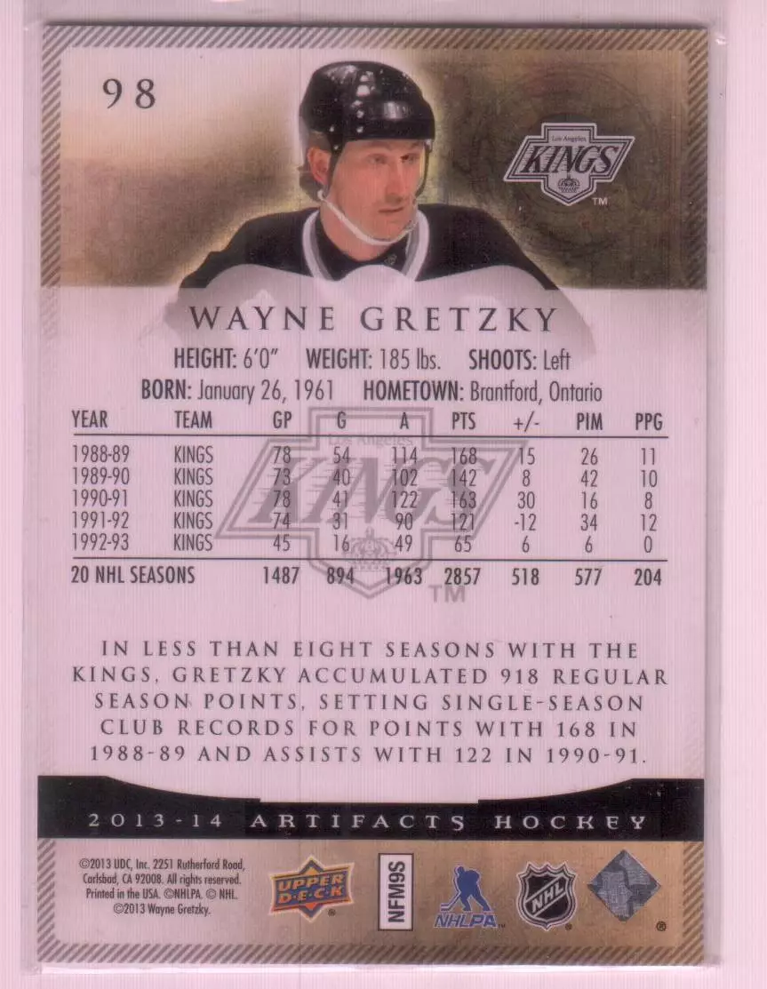 2013-14 Artifacts #98 Wayne Gretzky 1