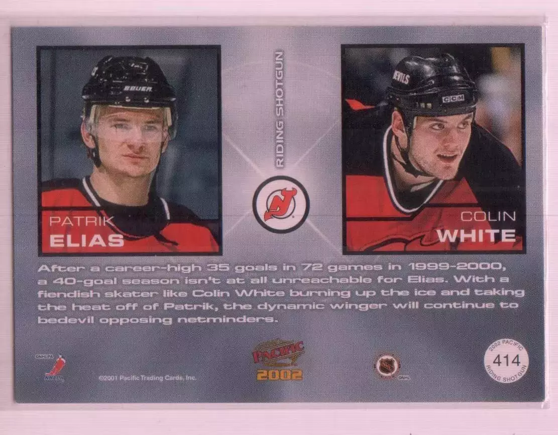 2001-02 Pacific #414 Patrick Elias/Colin White 1