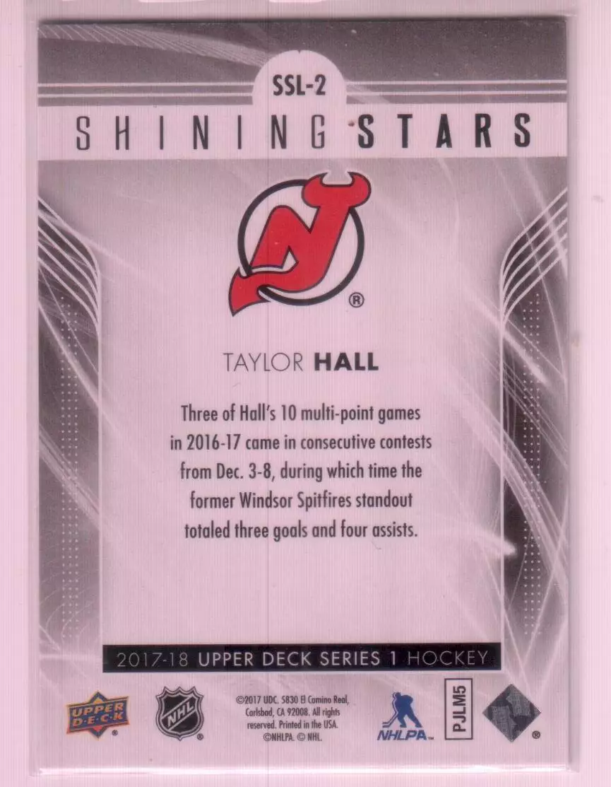 2017-18 Upper Deck Shining Stars Left Wingers Red #SSL2 Taylor Hall 1