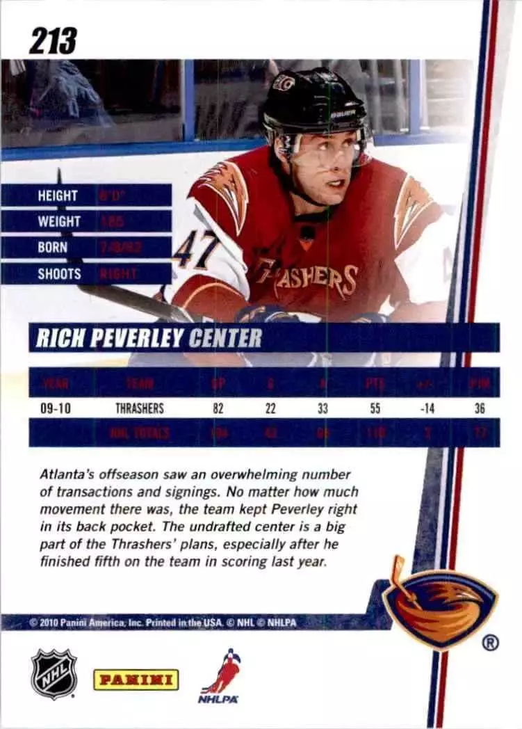 2010-11 Donruss #213 Rich Peverley 1