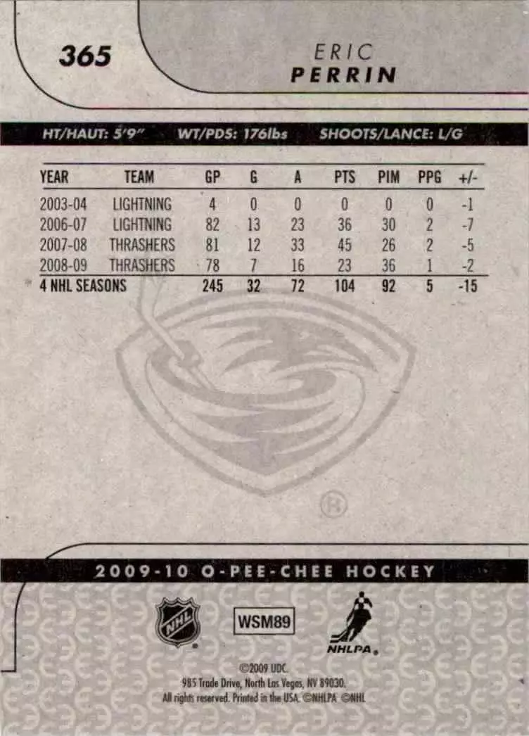 2009-10 O-Pee-Chee #365 Eric Perrin 1