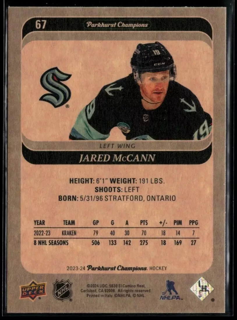 2023-24 Parkhurst Champions #67 Jared McCann 1