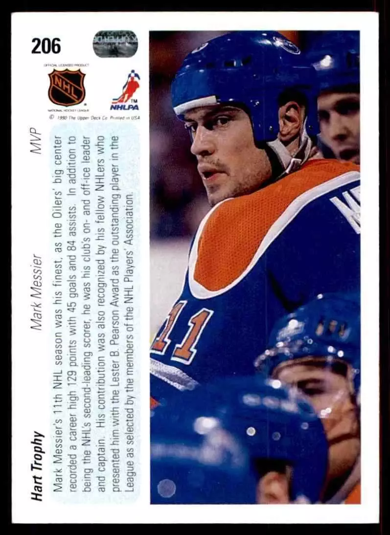 1990-91 Upper Deck #206 Hart Trophy/Mark Messier 1