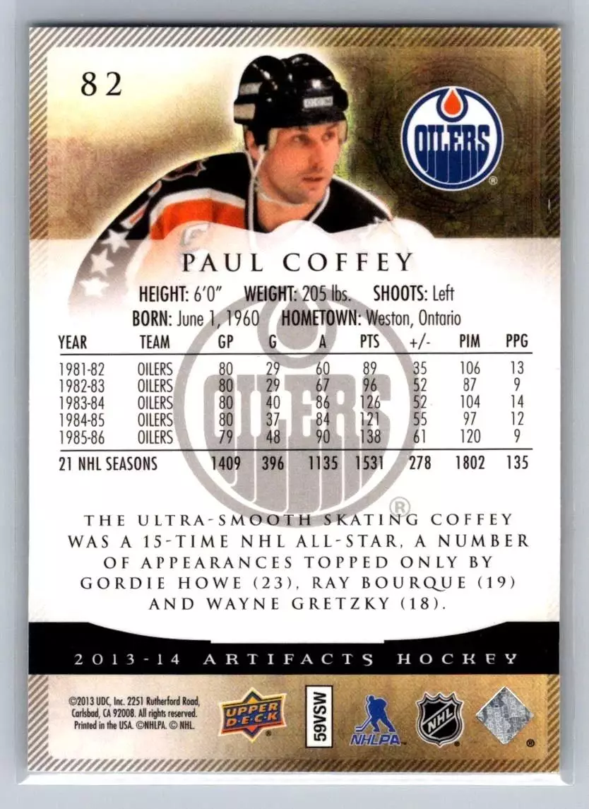 2013-14 Artifacts #82 Paul Coffey 1