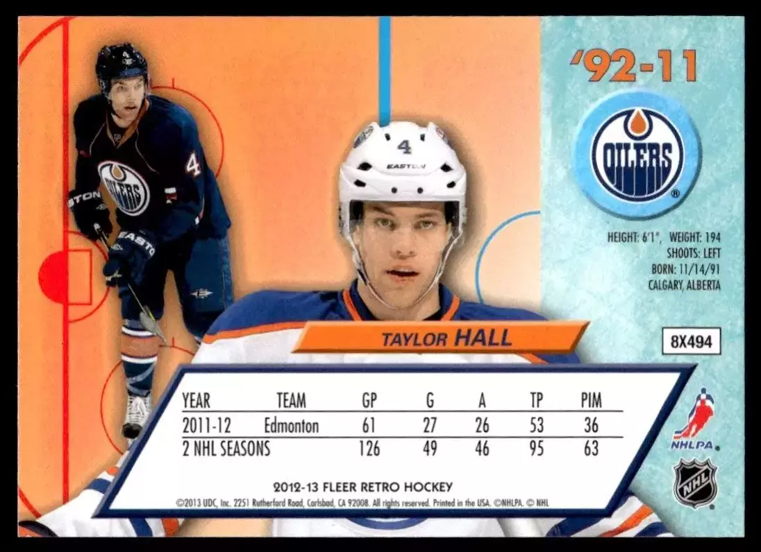 2012-13 Fleer Retro 1992-93 Ultra #9211 Taylor Hall 1