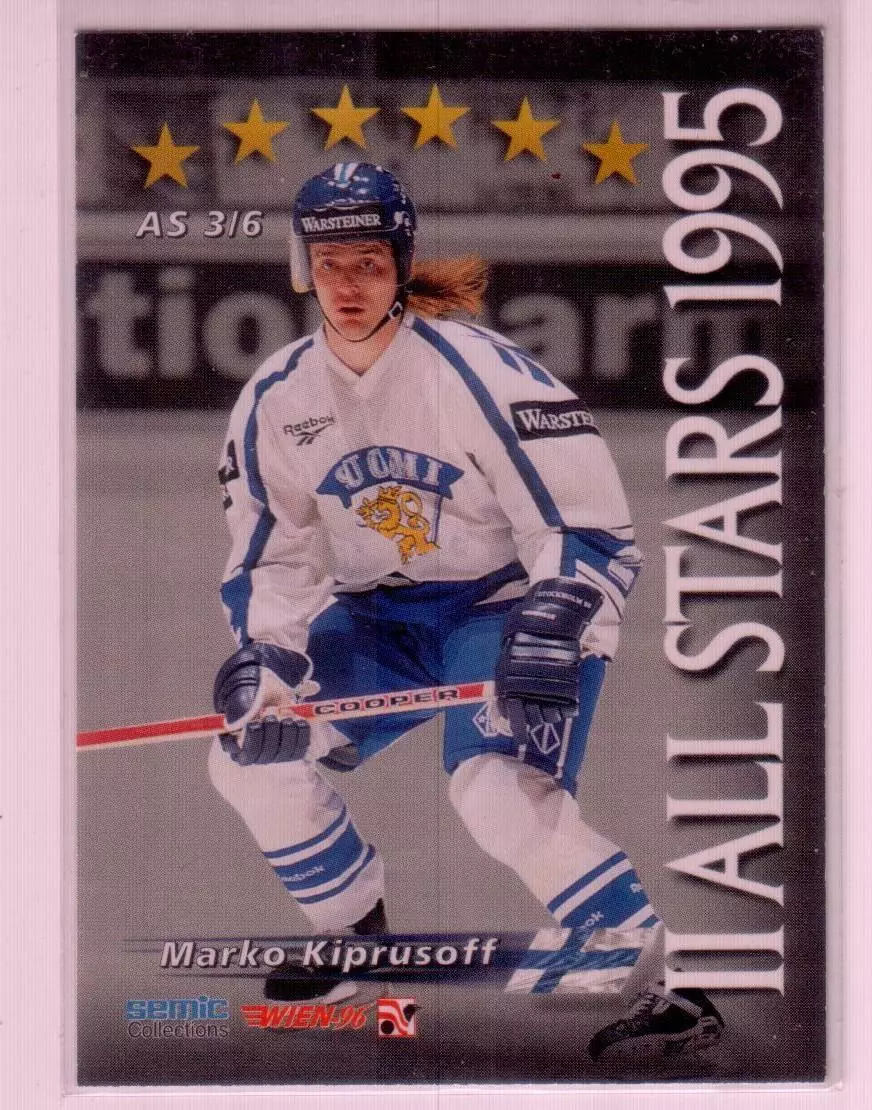 1996 Swedish Semic Wien All-Stars #AS3 Tommy Sjodin/Marko Kiprusoff 1