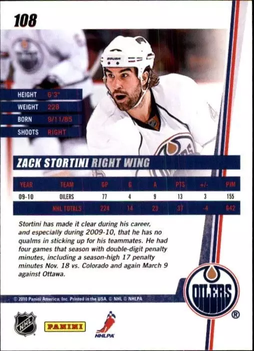 2010-11 Donruss #108 Zack Stortini 1